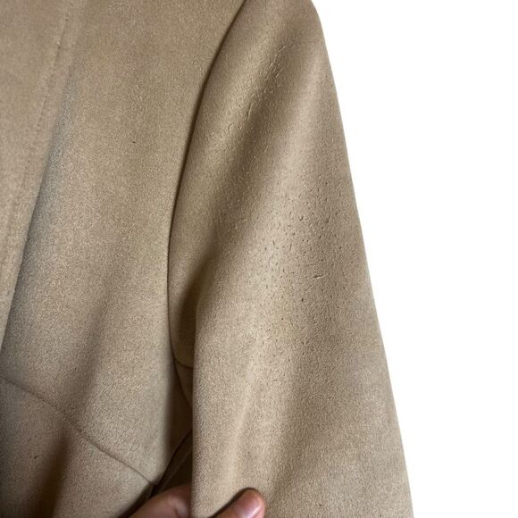 L’ Atiste beige faux suede coat. Size medium - Picture 6 of 8